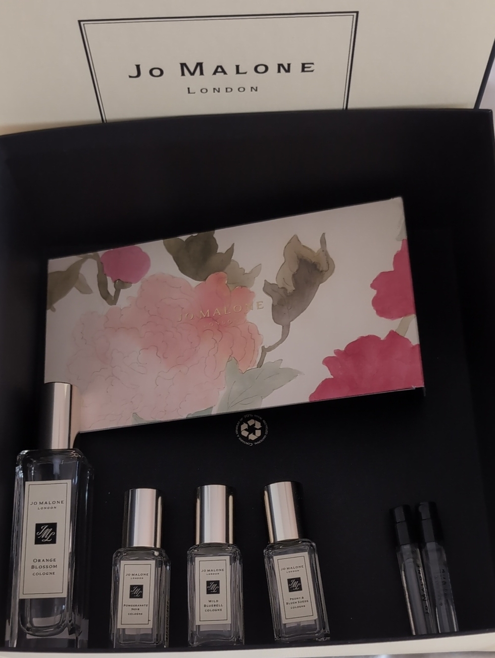 Jo Malone Sampler Orange Blossom Peony Bluebell Pomegranate Gift Box & Envelope - Picture 3 of 6